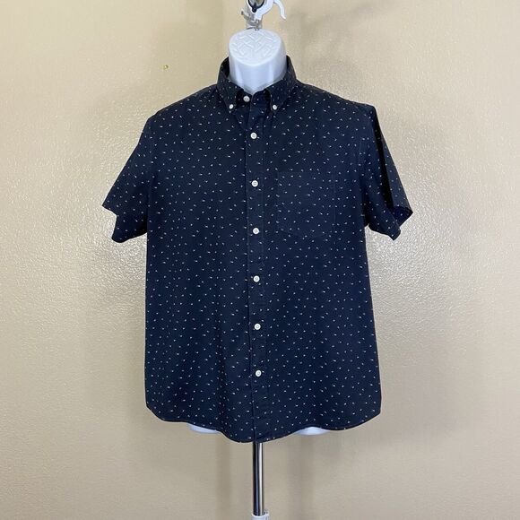 Hawker Rye Men’s Short Sleeve Button Down Shirt Size M Relaxed Fit - Picture 1 of 12